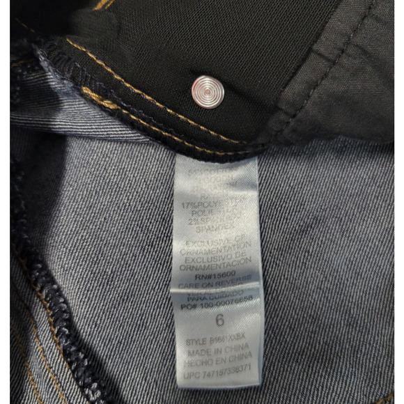 Democracy Jeans Womens 6 Blue Dark Wash Skinny Ab Technology Stretch Denim - Picture 10 of 15